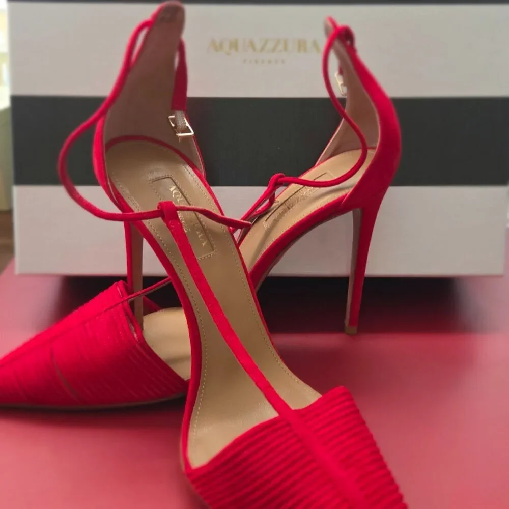 Aquazzura | Ritz Pump 105 | Carnation Red | Size 39/8.5 | Used